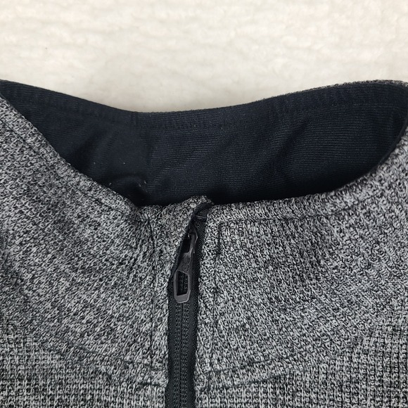 SPYDER Sweater Mens Large Dark Gray Black Quarter Zip Sweatshirt - Picture 4 of 12